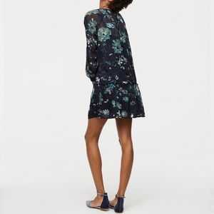 LOFT Winter Garden Flounce Dress